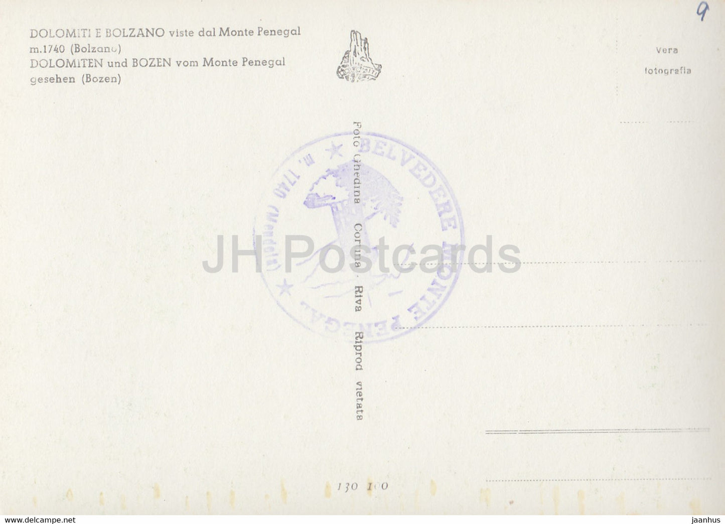 Dolomiti e Bolzano viste dal Monte Penegal 1740 m - Dolomiten und Bozen - Italien - Italia - unbenutzt