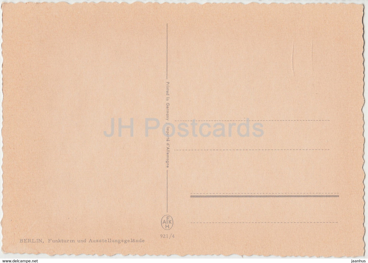 Berlin - Funkturm und Ausstellungsgelande - Radio Tower - Germany - unused