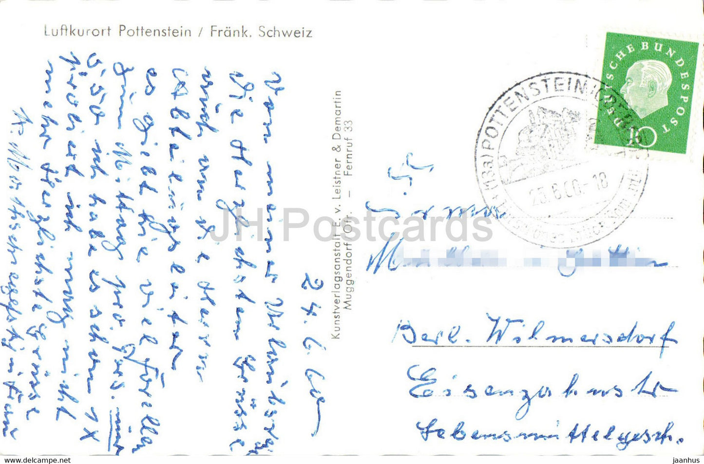Luftkurort Pottenstein - Frank Schweiz - 1960 - Allemagne - d'occasion