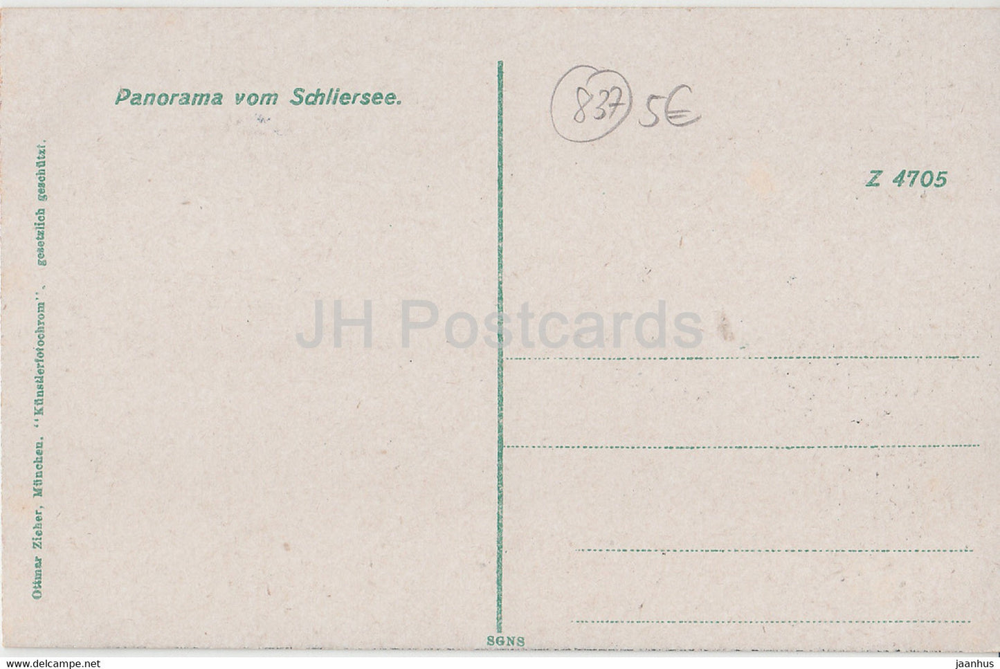 Panorama vom Schliersee - 4705 - old postcard - Germany - unused