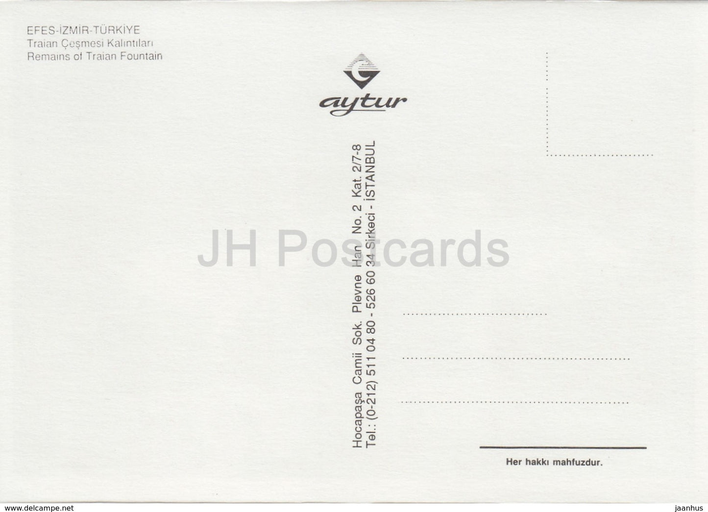 Ephesus - Remains of Traian Fountain - ancient ruins -Turkey - unused