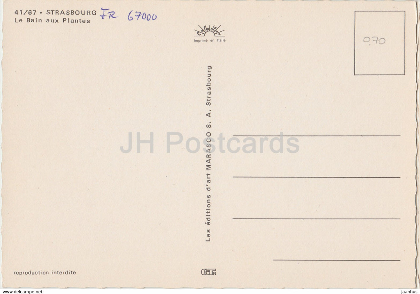 Strasbourg - Alsace - Le Bain aux Plantes - France - used