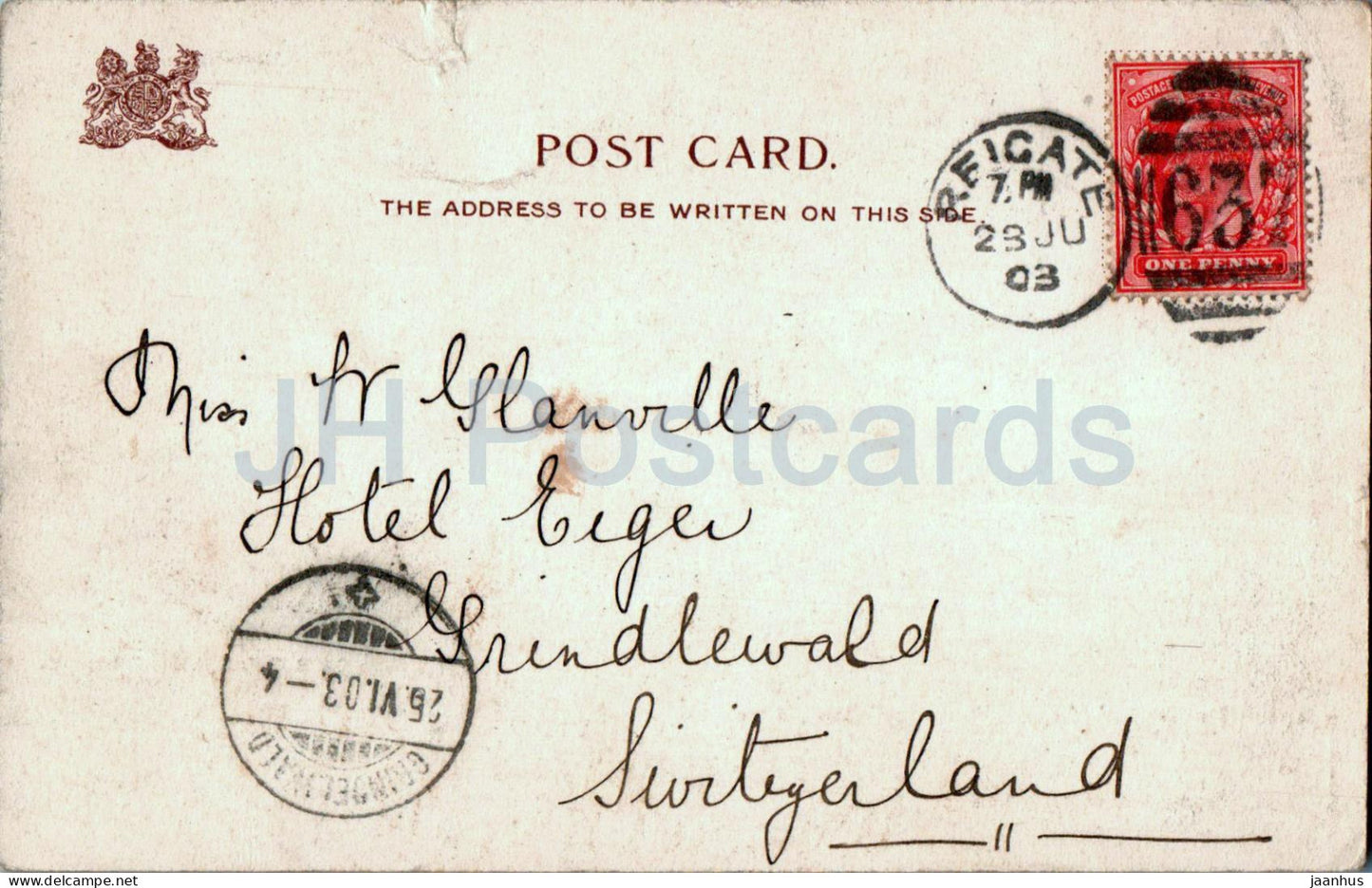 Scottish Rough Sea - illustration - 1511 - old postcard - 1903 - United Kingdom - used