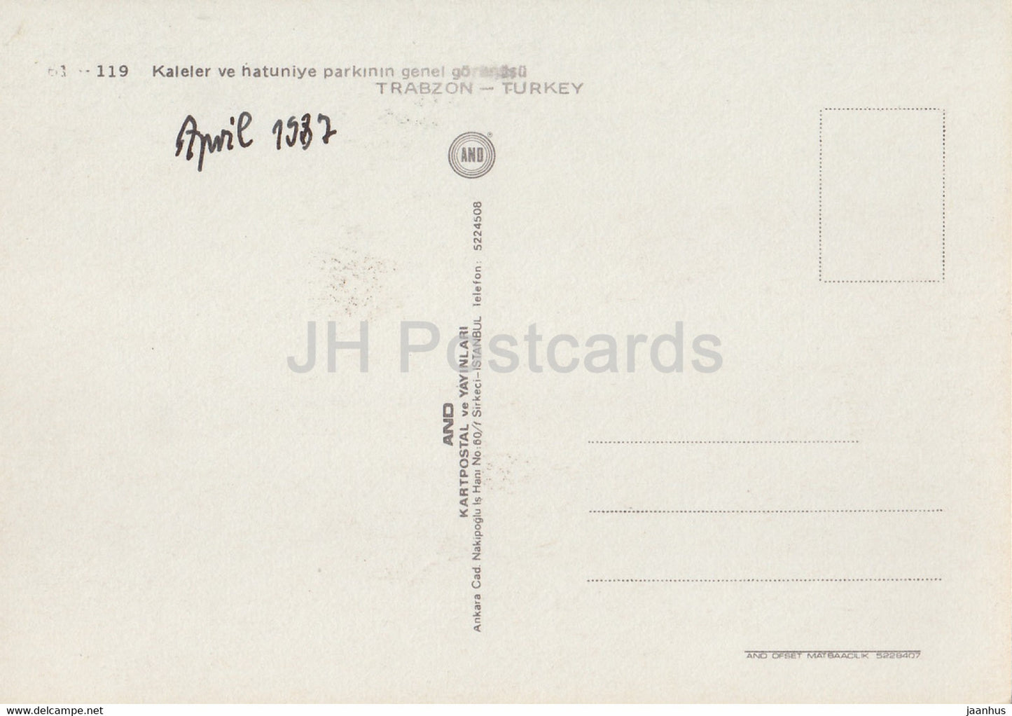 Trabzon - Château - rue - 1987 - Turquie - occasion