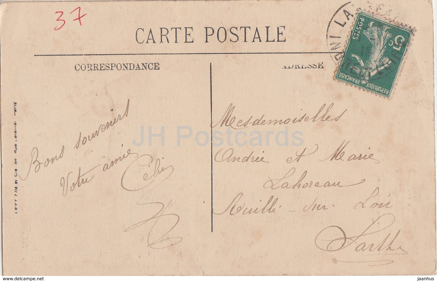 Langeais - L'Entree du Chateau - Le Pont Levis - castle - 7 - old postcard - France - used