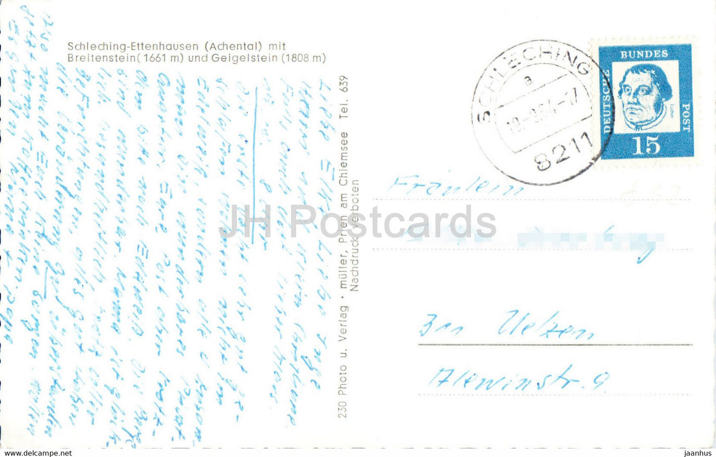 Schleching Ettenhausen i Achental - 1964 - Allemagne - occasion