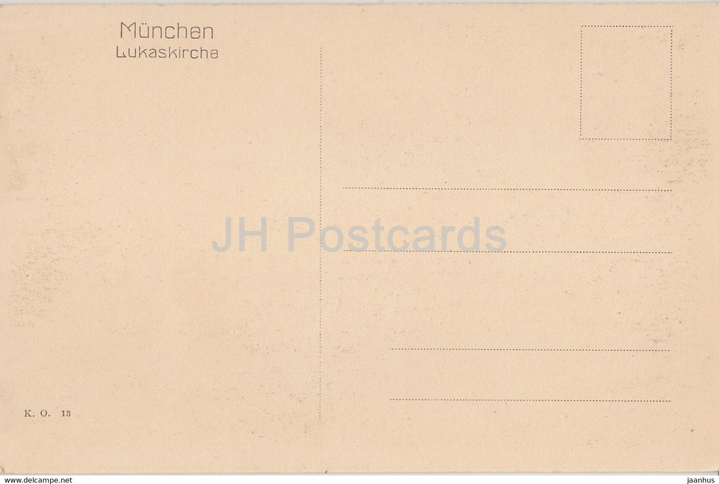 Munchen - Lukaskirche - Munich - old postcard - Germany - unused