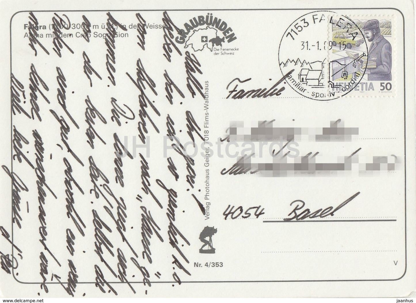 Falera - Weisse Arena - station de ski - 1989 - Suisse - occasion