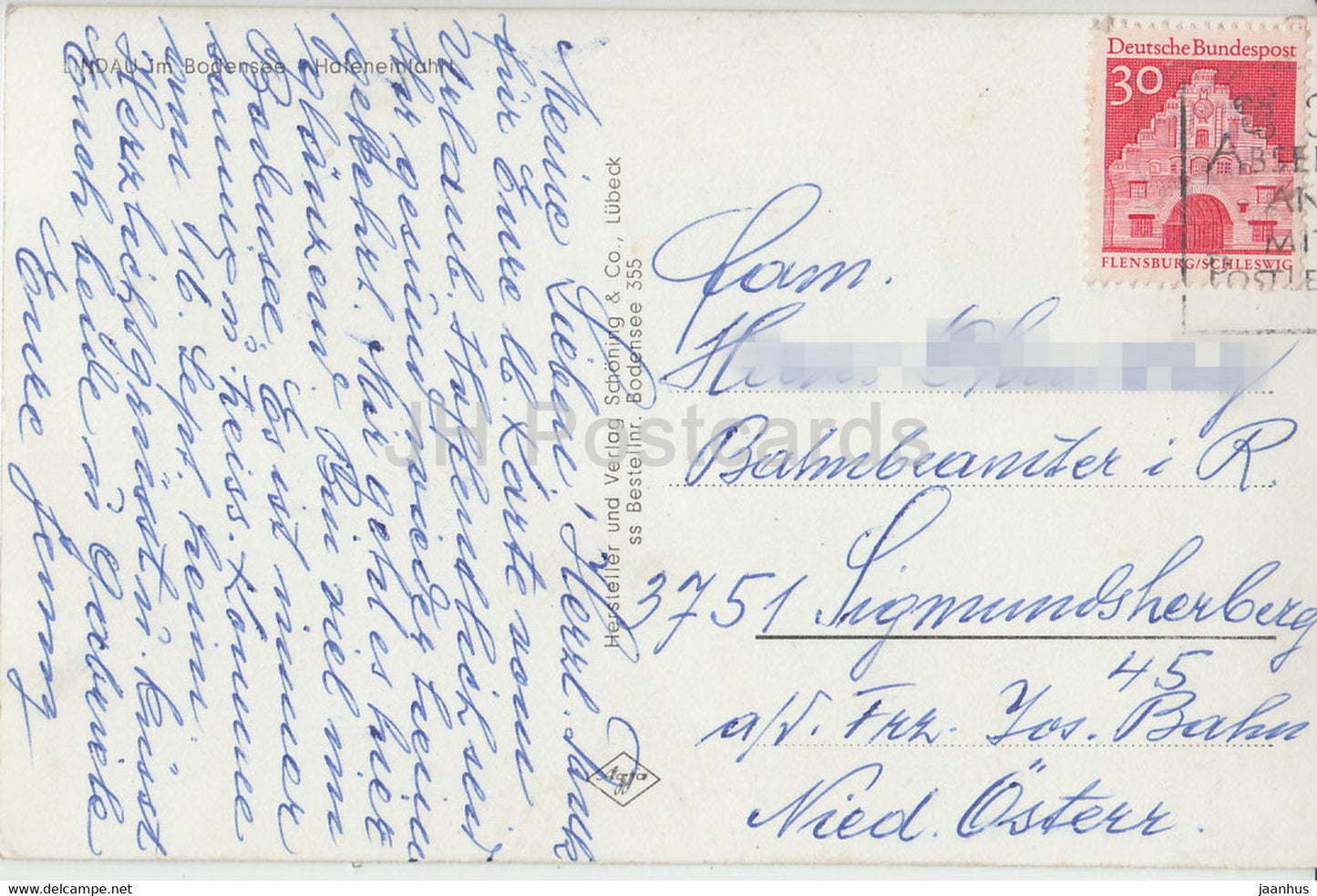 Lindau im Bodensee Hafeneinfahrt - Schiff - Deutschland - gebraucht