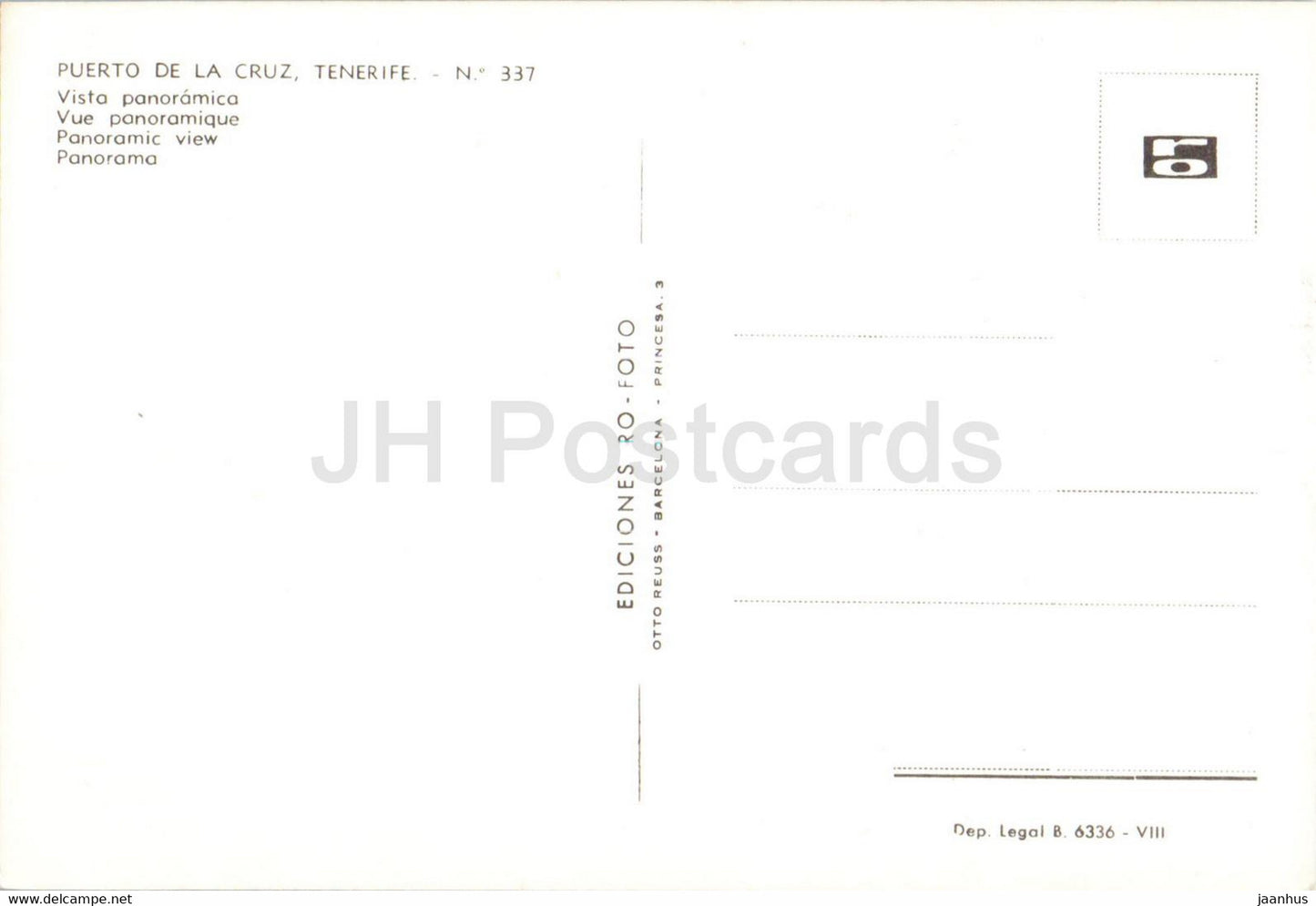Puerto de la Cruz - vista panoramique - vue panoramique -Tenerife - 337 - Espagne - inutilisé