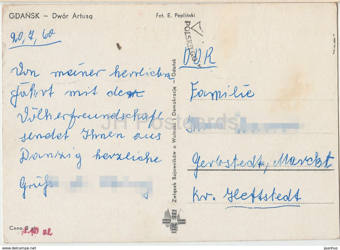 Gdansk - Dantzig - Dwor Artusa - 1960 - Pologne - d'occasion