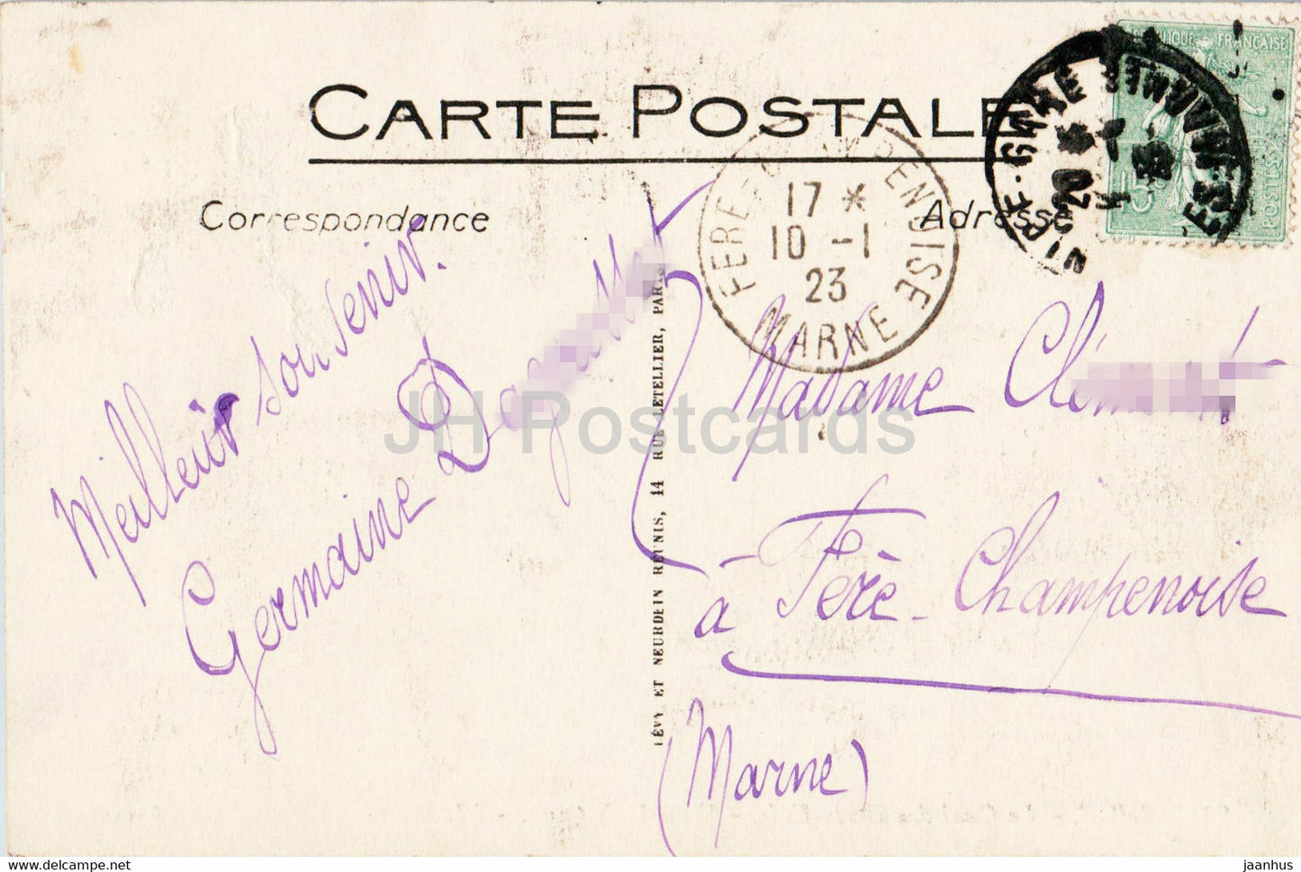 Nizza - Le Quai des Etats Unis - 29 - alte Postkarte - 1923 - Frankreich - gebraucht