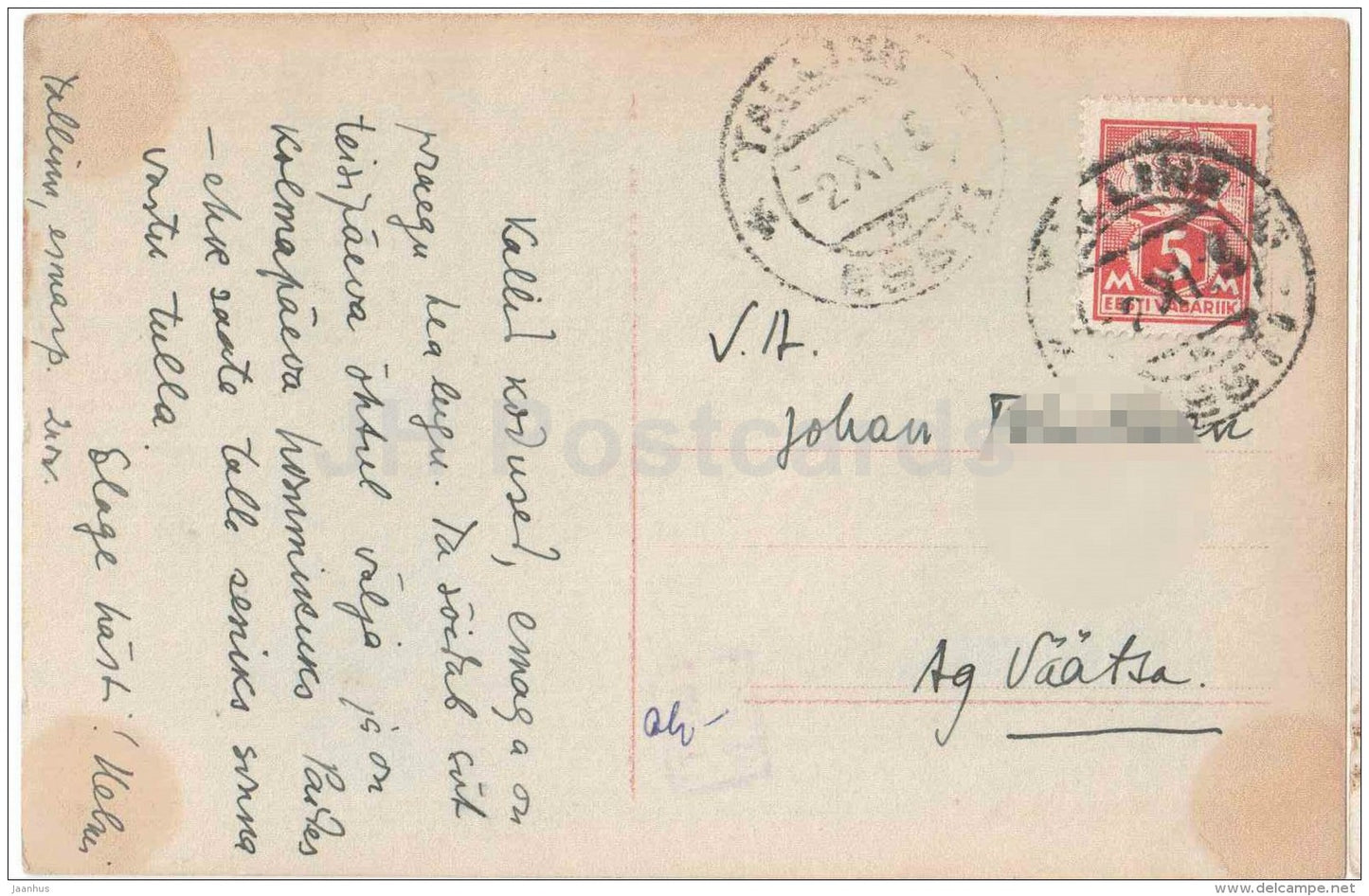 Natalie Kowanko - movie actress - Ross verlag - 1067/2 - circulated in Estonia Tallinn 1920s - JH Postcards