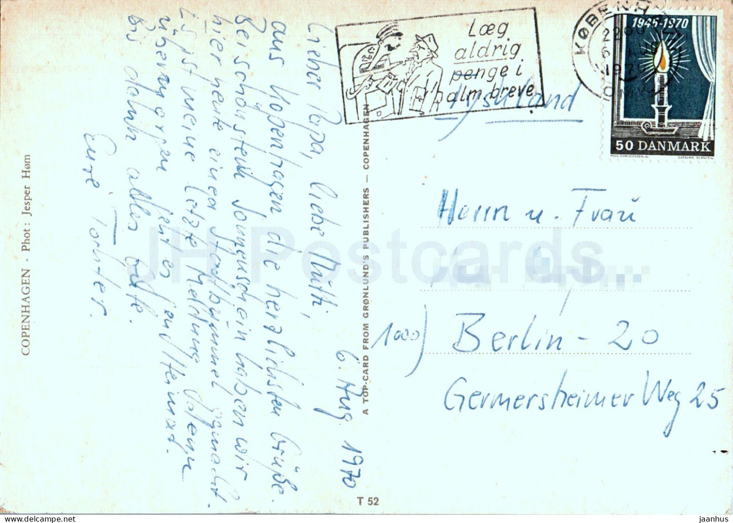 Copenhague - Kobenhavn - Vieille ville - multiview - T 52 - 1970 - Danemark - occasion