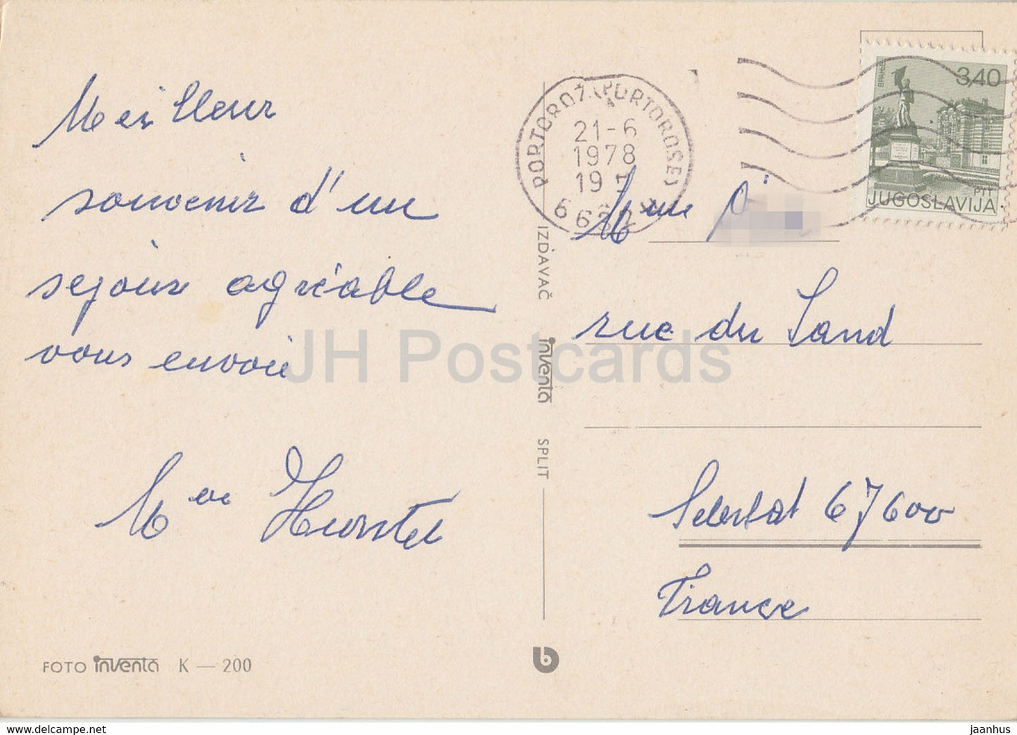 Pozdrav iz Pirana - Piran - town view - multiview - 2532 - 1978 - Yugoslavia - Slovenia - used