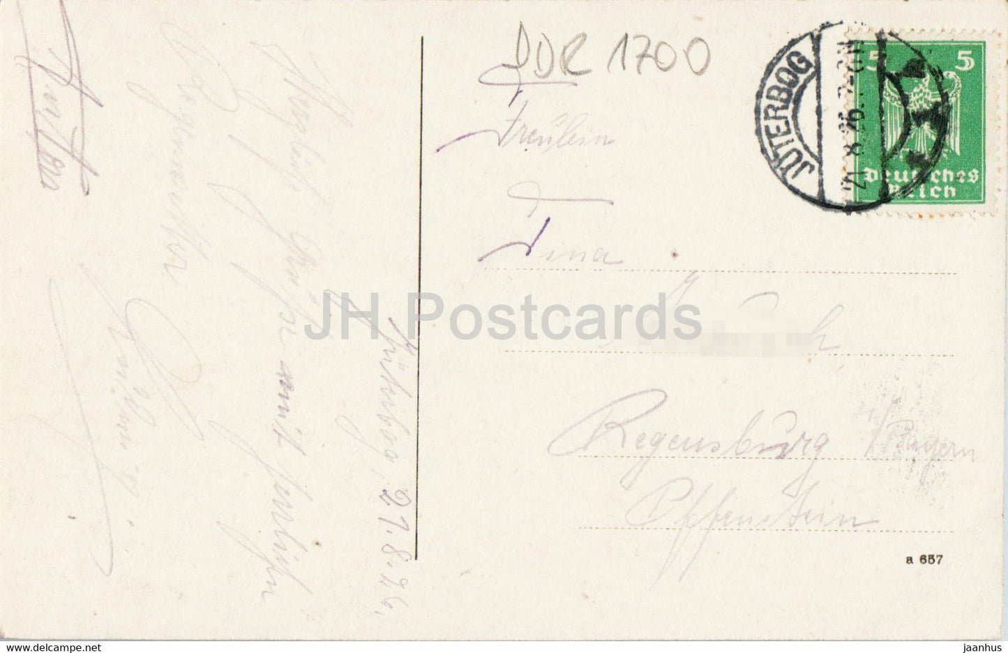 Juterbog - Totalansicht - 1926 - carte postale ancienne - Allemagne - utilisé