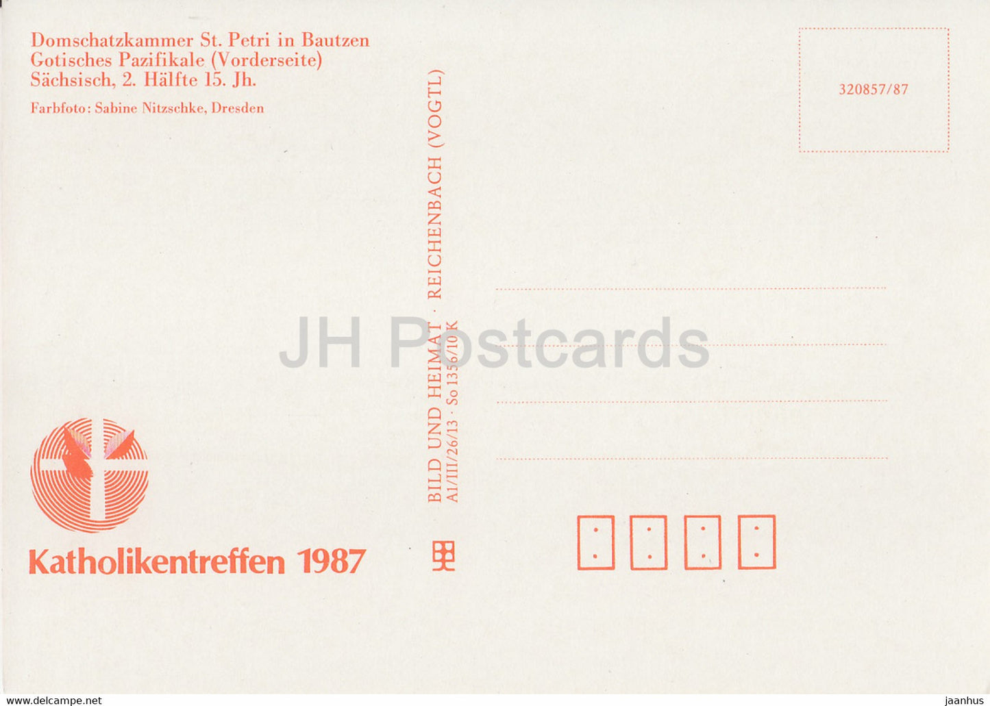 Gotisches Pazifikale - Domschatzkammer St Petri in Bautzen - 1987 - DDR Germany - unused