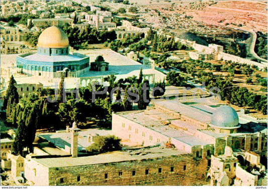 Jerusalem - Temple area from the Air - 1019 - Israel - unused - JH Postcards