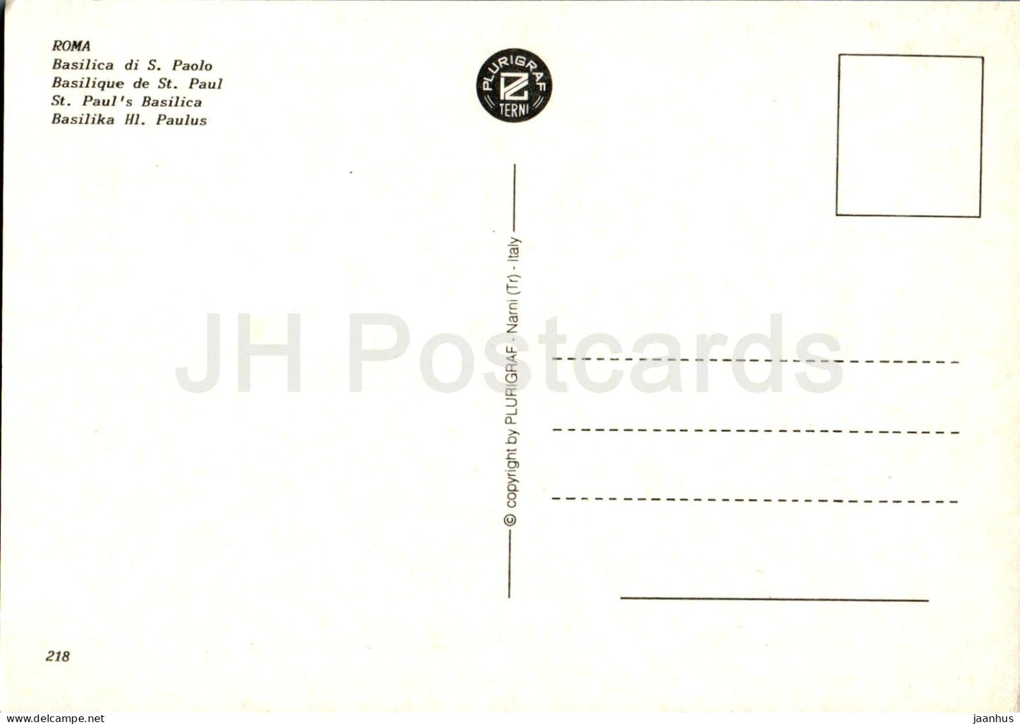 Roma - Rome - Basilica di S Paolo - St Paul's Basilica - ancient world - 218 - Italy - unused