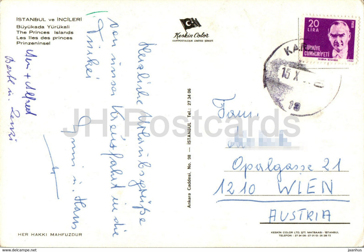 Istanbul ve Incileri - The Princess islands - Turkey - used