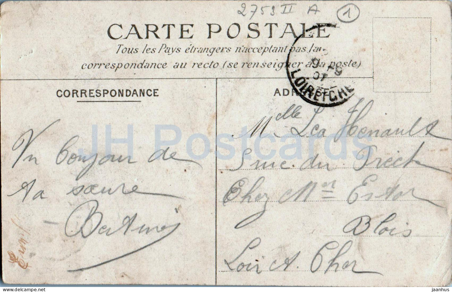 Saint Cloud - La Cascade le Dauphin - 136 - carte postale ancienne - 1907 - France - occasion