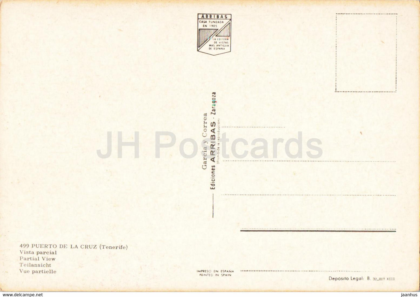Puerto de La Cruz - Teneriffa - Vista parcial - Teilansicht - Hotel - 499 - Spanien - unbenutzt