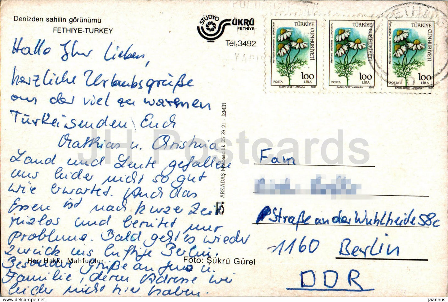 Fethiye - Denziden sahilin gorunumu - Fethiye - Denziden sahilin gorunumu - Turkey - used