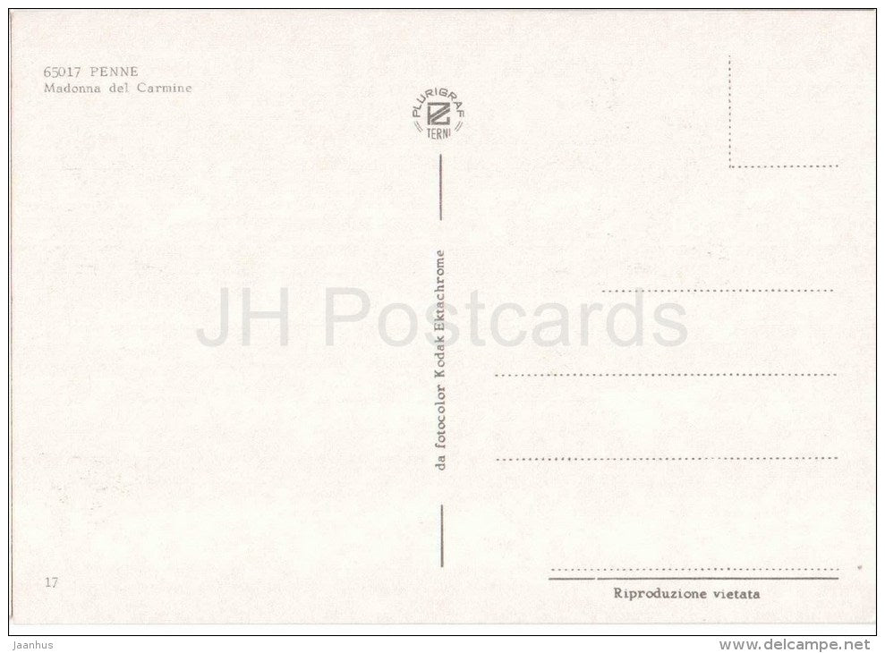 Madonna del Carmine - Penne - 65017 - 17 - Italia - Italy - unused - JH Postcards