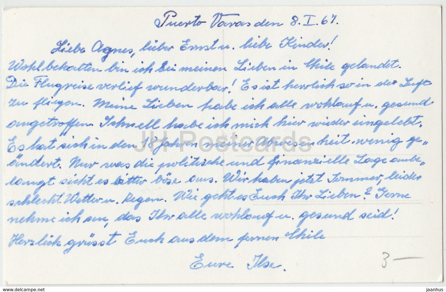 Lago Chapo - Volcan Calbuco - bull carriage - old postcard - 1955 - Chile - used