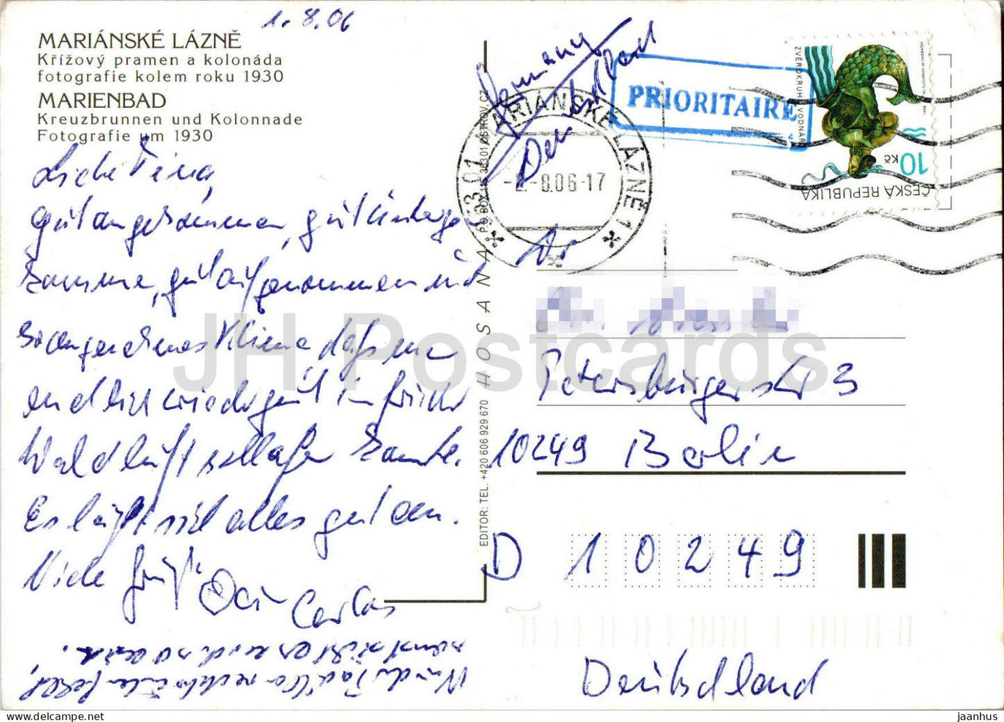 Marianske Lazne - Krizovy Pramen a kolonada - Kreuzbrunnen und Kolonnade - 2006 - République tchèque - Tchécoslovaquie - occasion