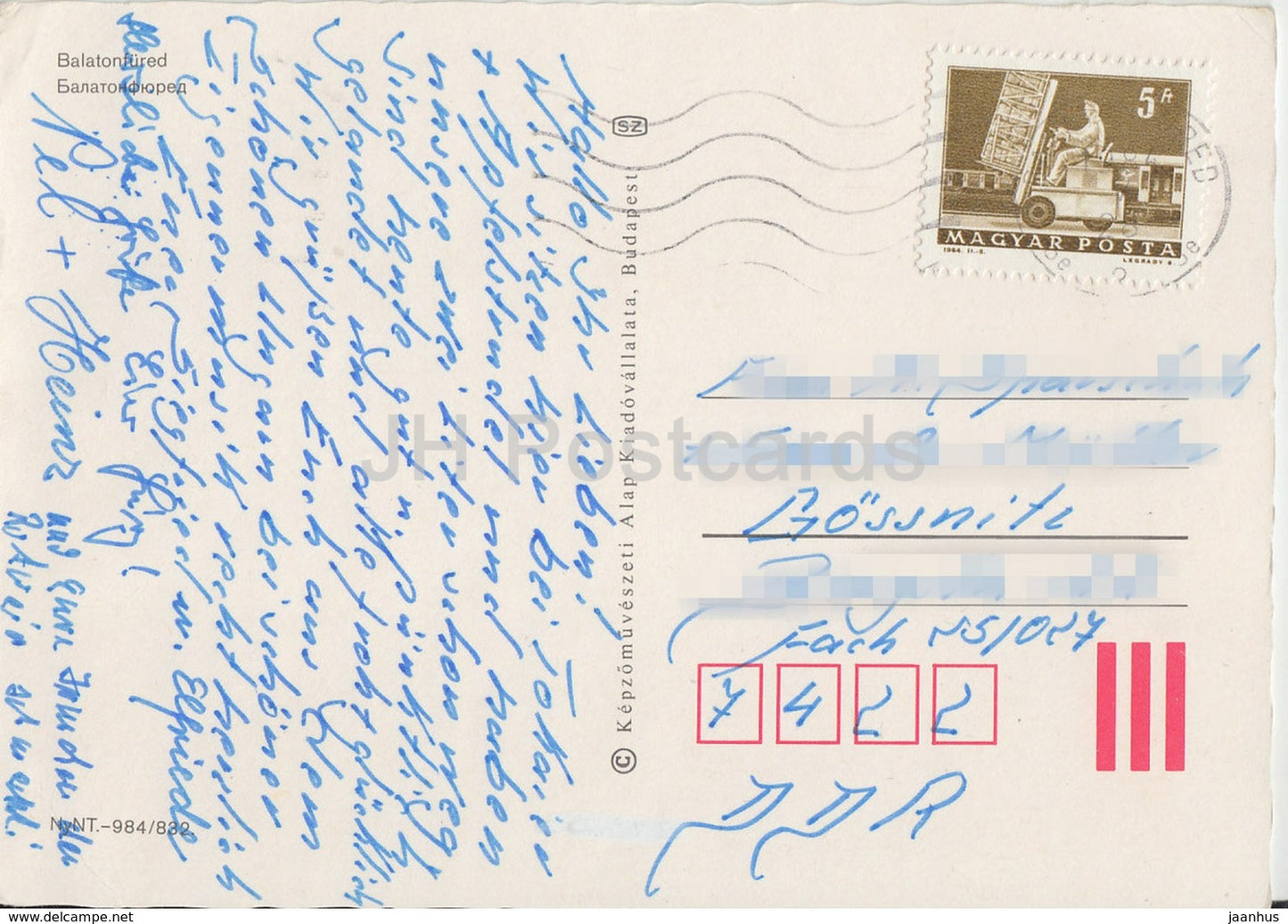 Balaton - Balatonfured - windsurfing - hotel - multiview - 1984 - Hungary - used