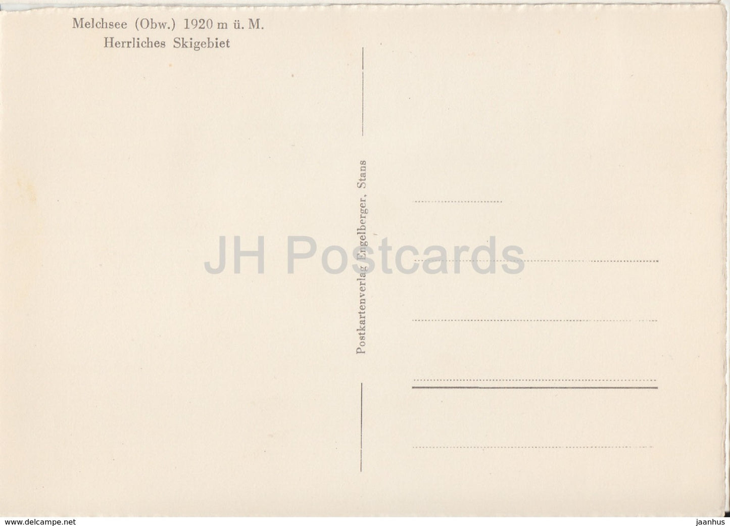 Melchsee 1920 m - Herrliches Skigebiet - ski resort - skiing - Switzerland - unused