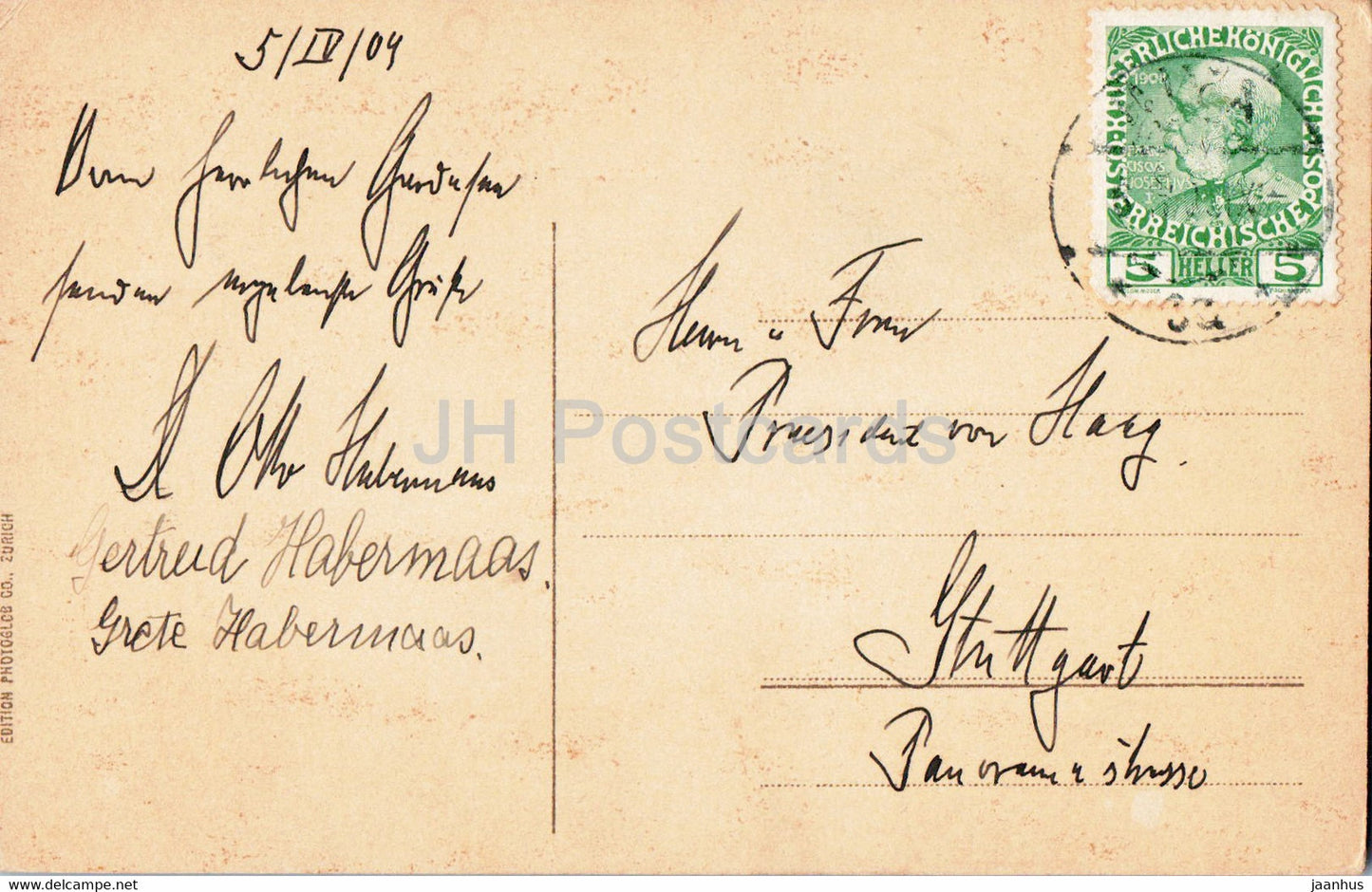 Gardasee - Punta San Vigilio - Boot - 3643 - alte Postkarte - 1909 - Italien - gebraucht