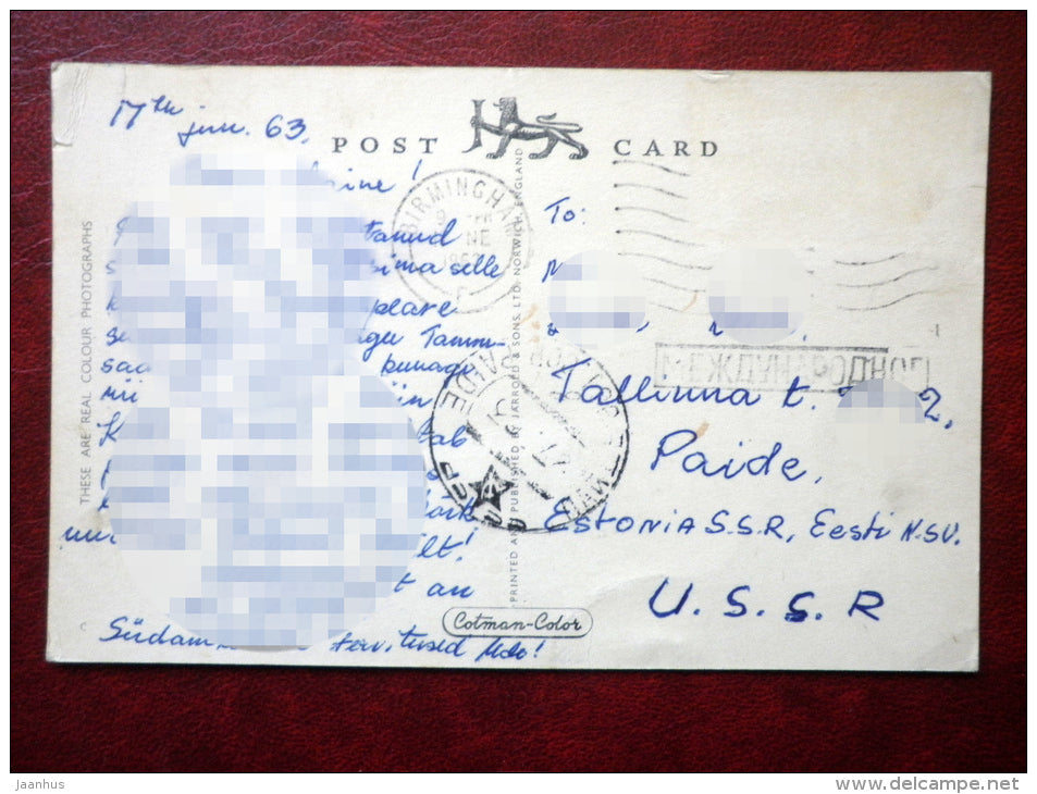Stratford Upon Avon - multiview-card - sent to Estonia, USSR 1963 , stamp removed - England - United Kingdom - used - JH Postcards
