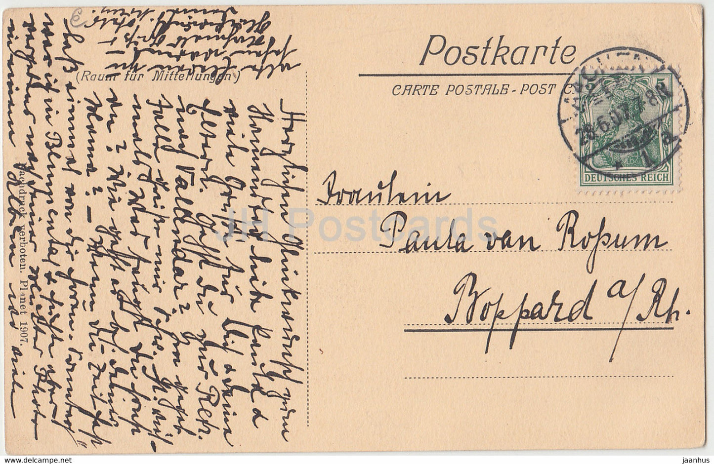 Laurensberg bei Aachen - Gemalde v Hermann Killian - old postcard - 1907 - Germany - used