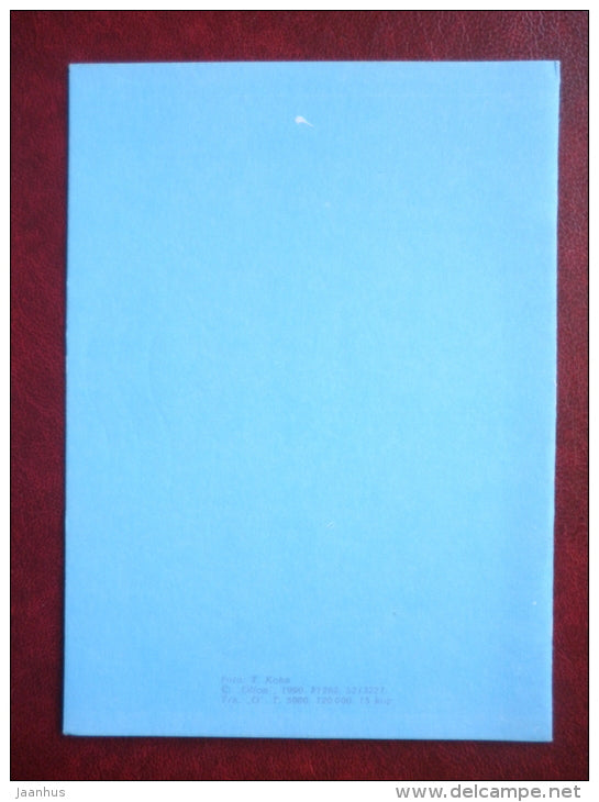 New Year Greeting card - candle - 1990 - Estonia USSR - used - JH Postcards