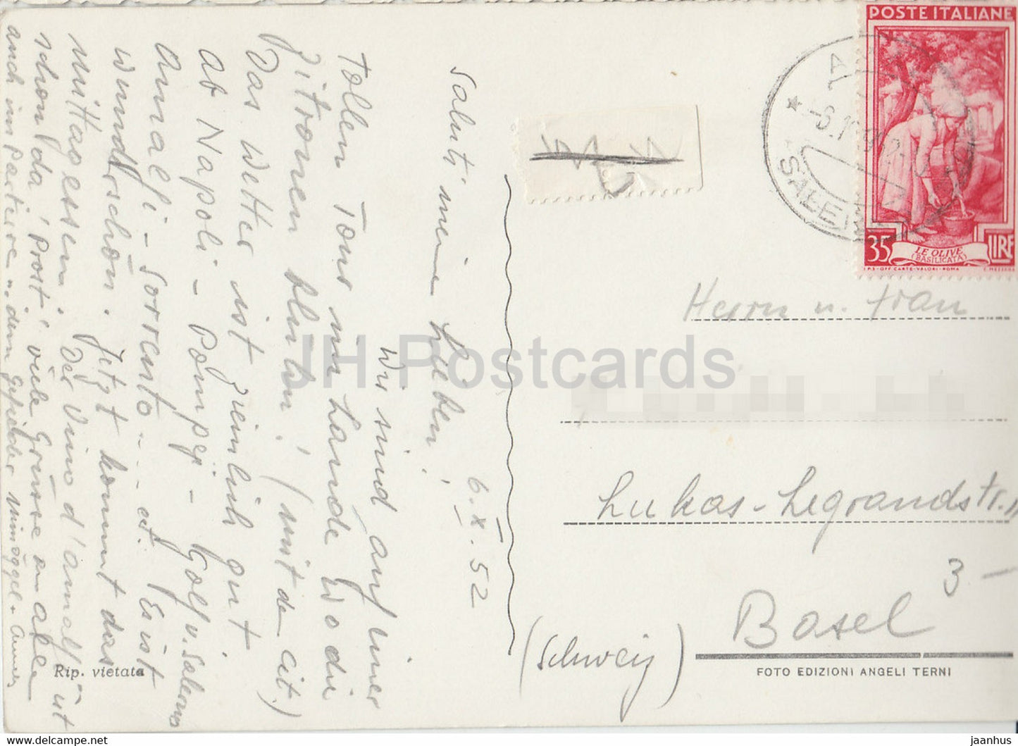 Amalfi - Panorama - old postcard - 1952 - Italy - used