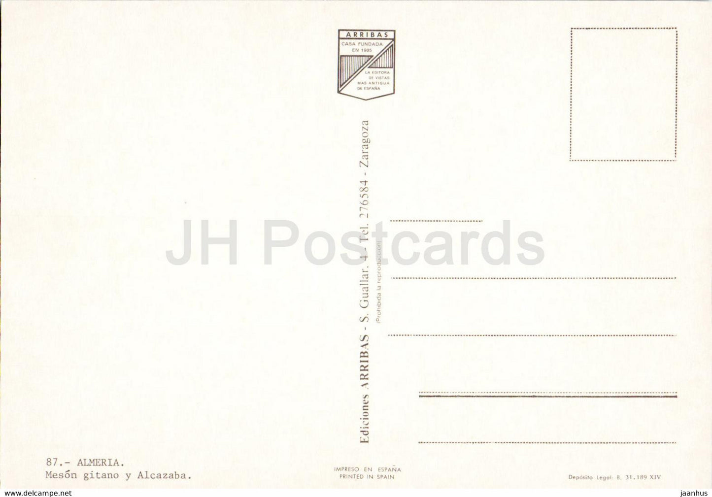 Almeria - Meson gitano y Alcazaba - 87 - Spanien - unbenutzt