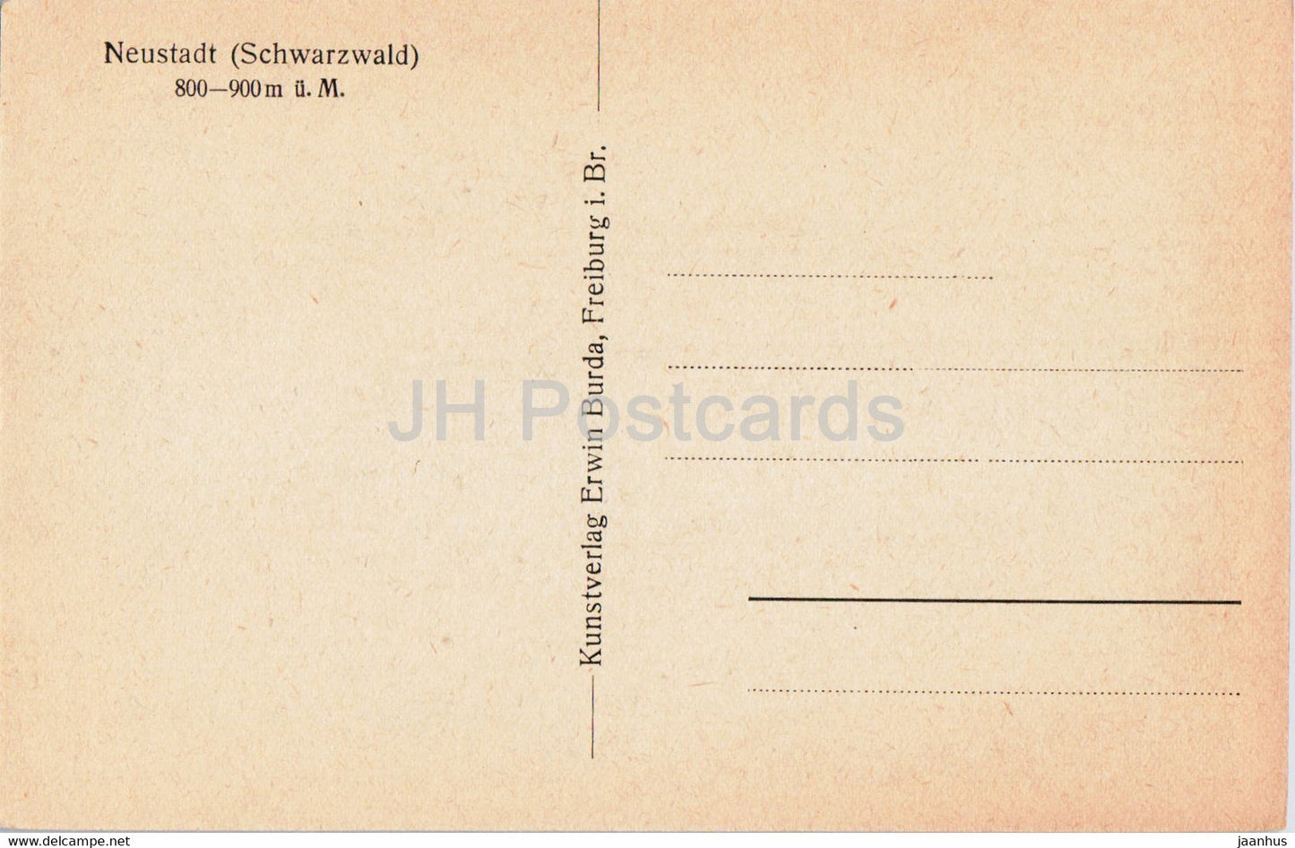 Neustadt - Schwarzwald - carte postale ancienne - Allemagne - inutilisée