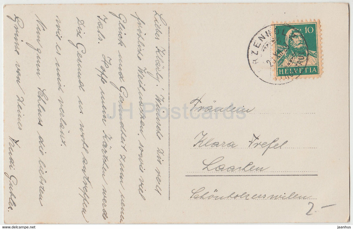 Christmas Greeting Card - Herzliche Weihnachtsgrusse - winter - deer - Amag 64074/2 - old postcard - 1929 Germany - used