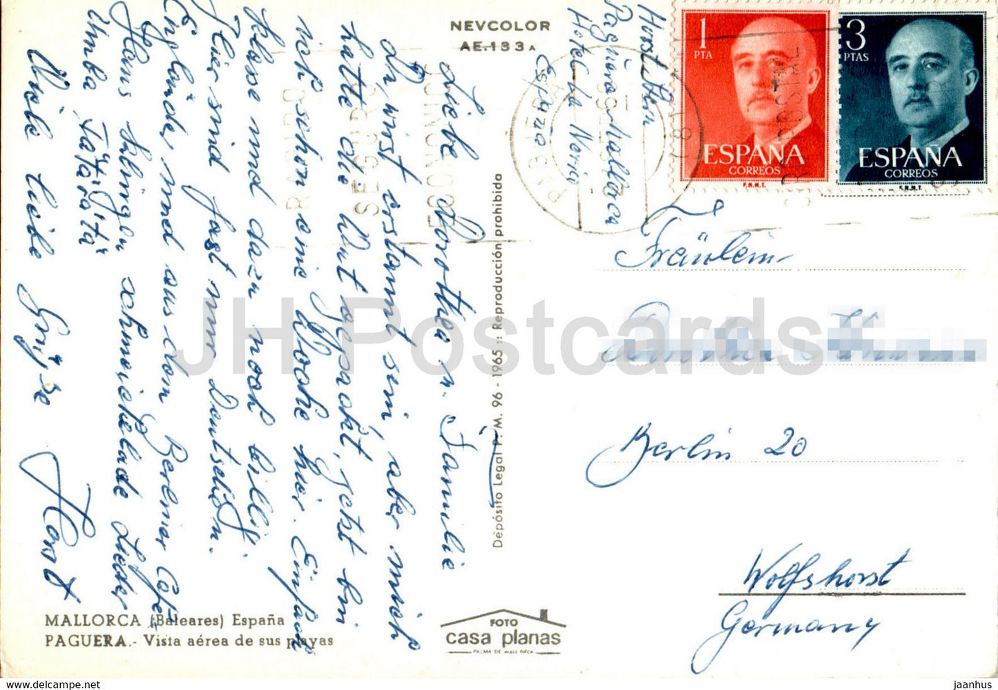 Paguera - Vista aerea de sus playas - Mallorca - 133 - Spain - used