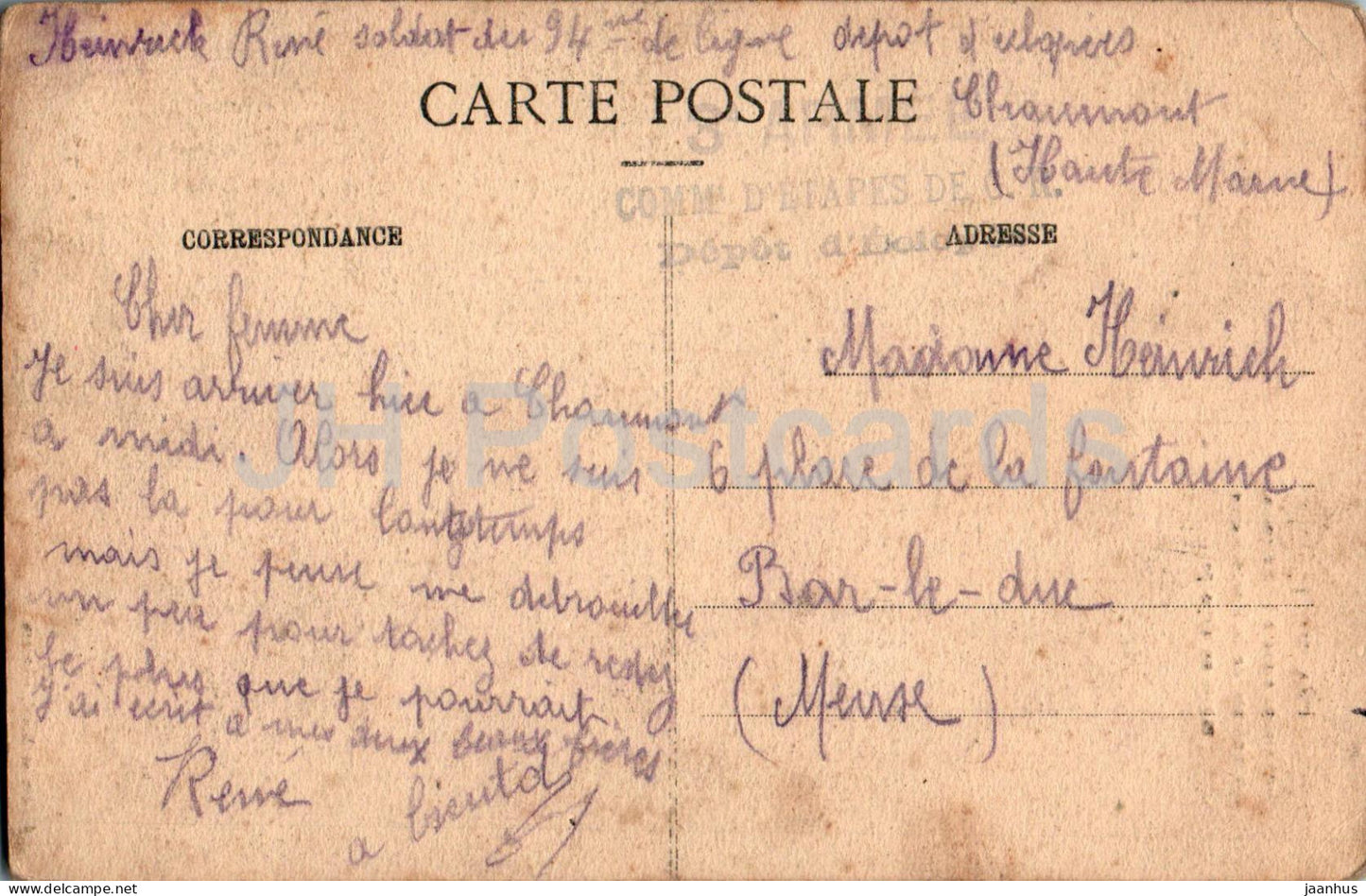 Chaumont - Monument elevé a la Memoire des Enfants de la Haute Marne - alte Postkarte - Frankreich - gebraucht