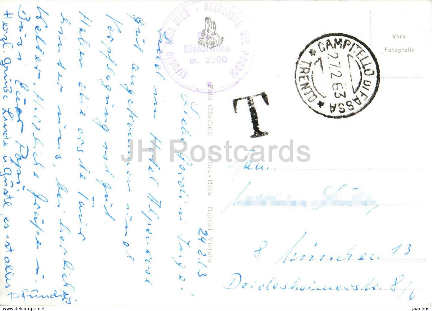 Seggovia Campitello - Col Rodella - Passo Pordoi - Marmolada - 1963 - Italy - used