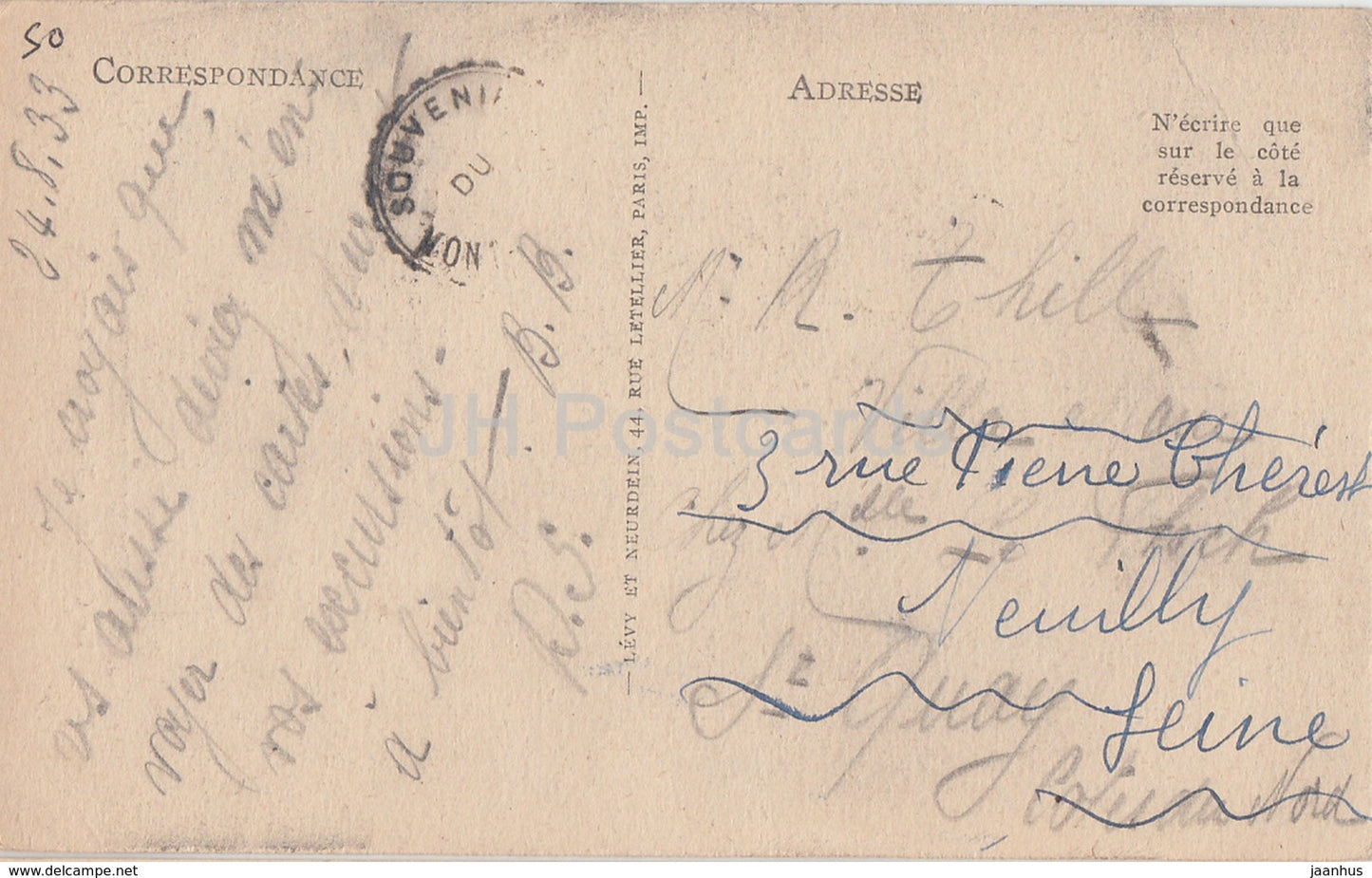 Le Mont Saint Michel - Le Chatelet - 43 - alte Postkarte - 1933 - Frankreich - gebraucht