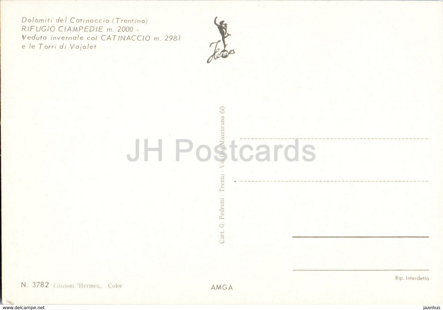 Dolomiti del Catinaccio - Torri di Vajolet - Rifugio Ciampedie - Italy - unused