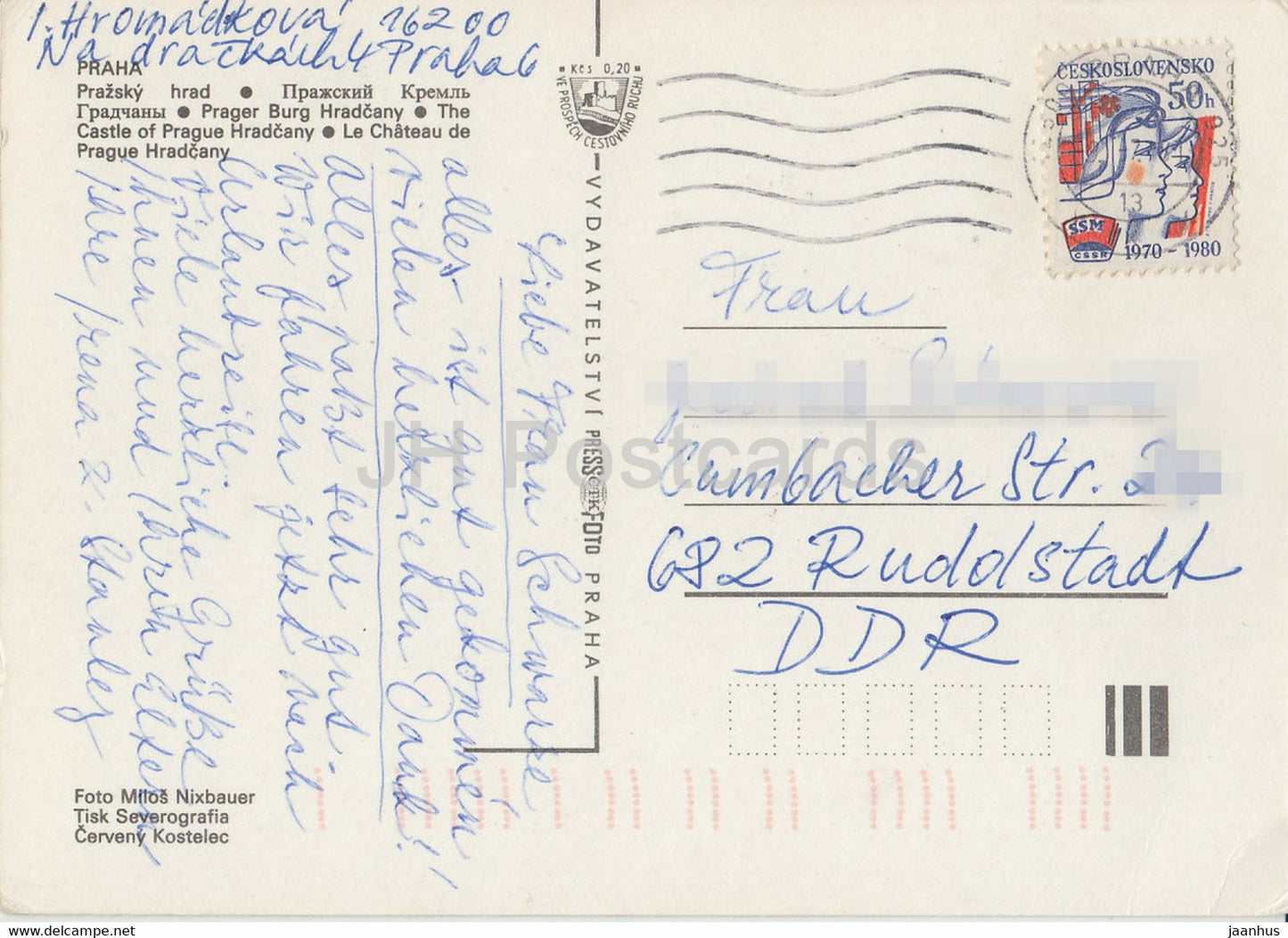 Praha - Prague - The Castle of Prague Hradcany - 1970s - Czechoslovakia - Czech Republic - used