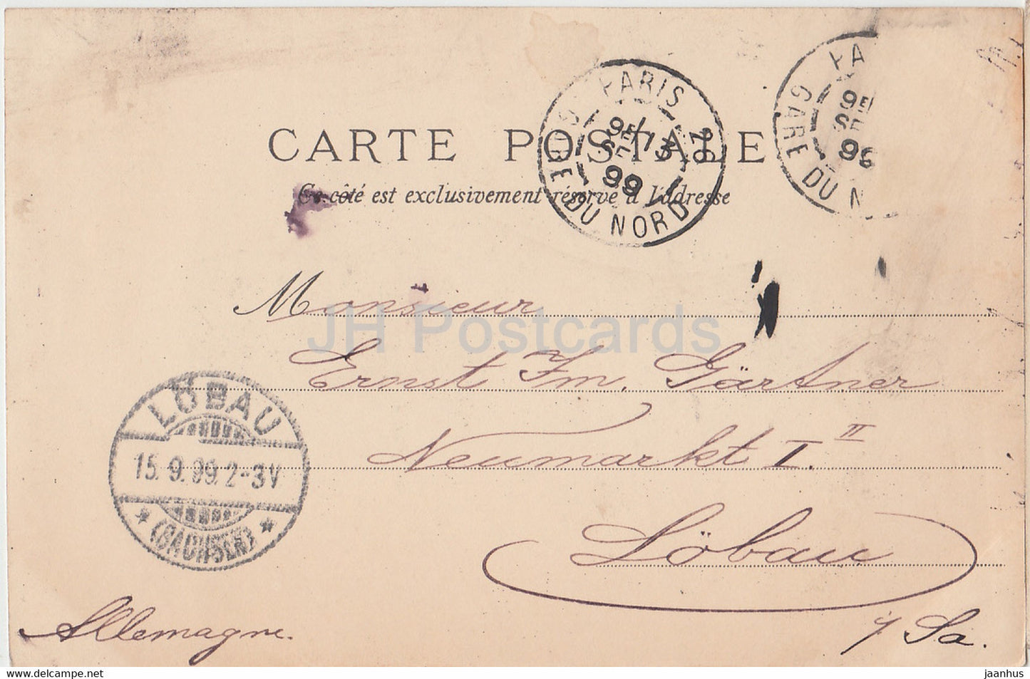 Paris - Monument de Gambetta - old postcard - 1899 - France - used