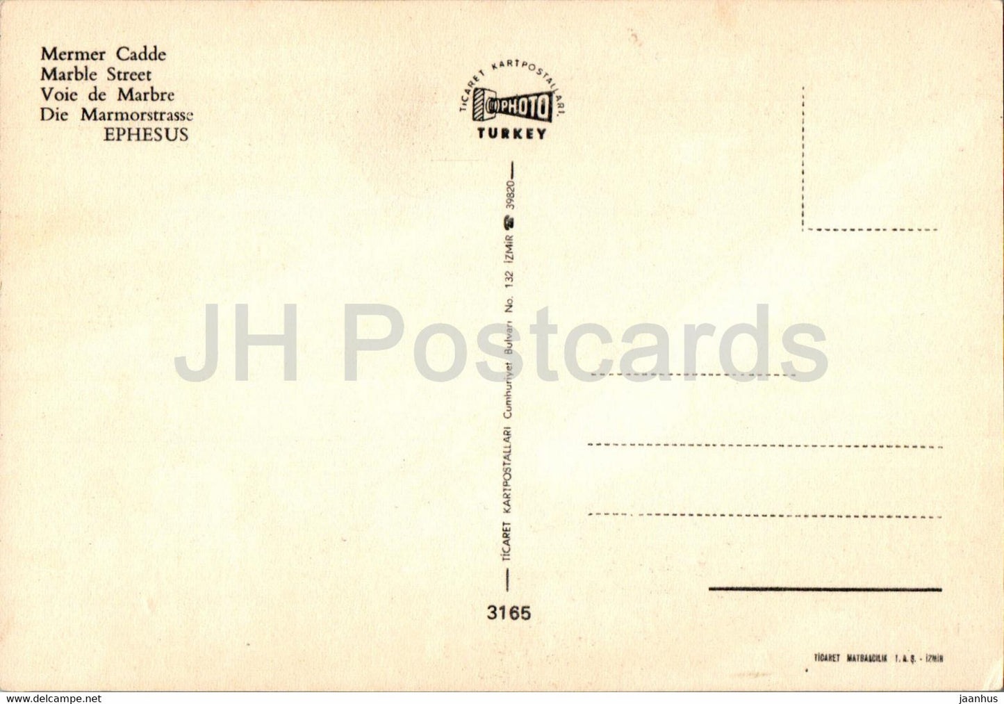 Ephesus - Efes - Marble Street - ancient world - 3165 - Turkey - unused