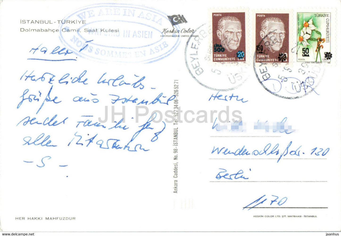 Istanbul - Dolmabahce-Moschee - Uhrturm - Keskin - Türkei - gebraucht