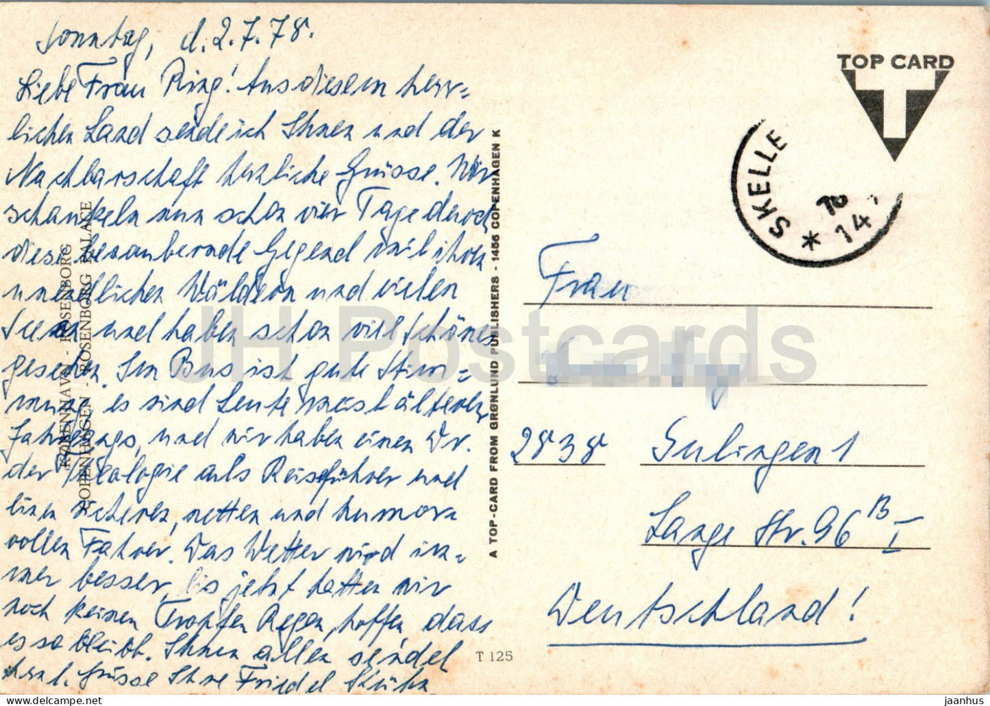 Kopenhagen – Kobenhavn – Schloss Rosenborg – T 125 – 1978 – Dänemark – gebraucht